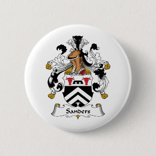 Sanders Family Crest 6 Cm Round Badge