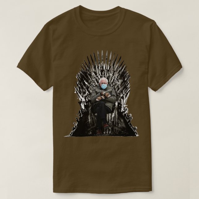 Sanders Inauguration Mittens Meme T-Shirt (Design Front)