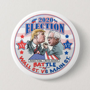 Sanders v. Trump 2020 7.5 Cm Round Badge