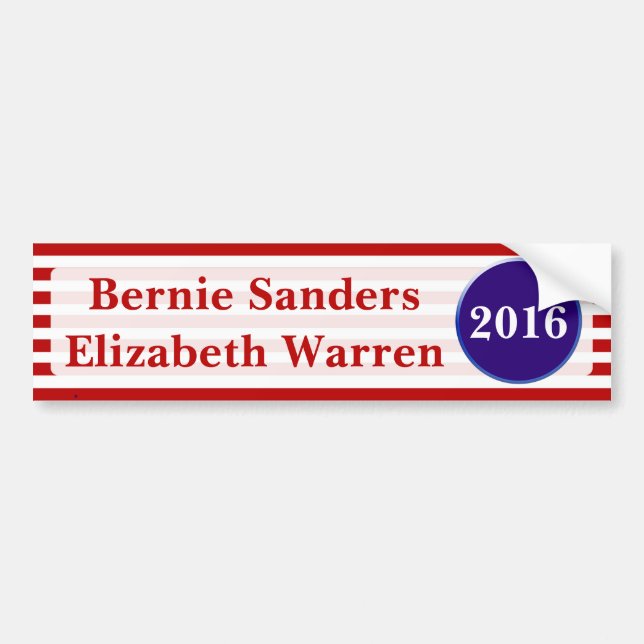 Sanders & Warren 2016 Bumper Sticker (Front)