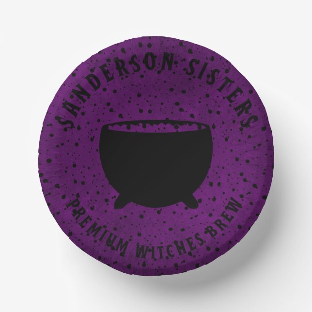 Sanderson Sisters Cauldron Paper Plate (Front)