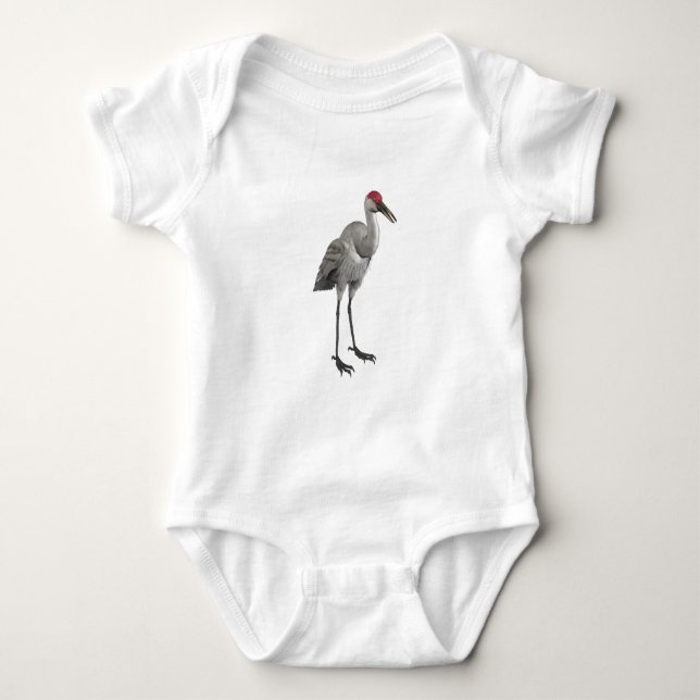 Sandhill Crane Baby Bodysuit (Front)
