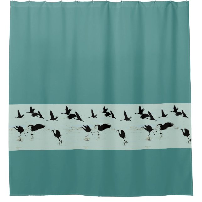 Sandhill Crane Bird Animal Wildlife Shower Curtain (Front)