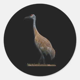 Sandhill Crane Classic Round Sticker