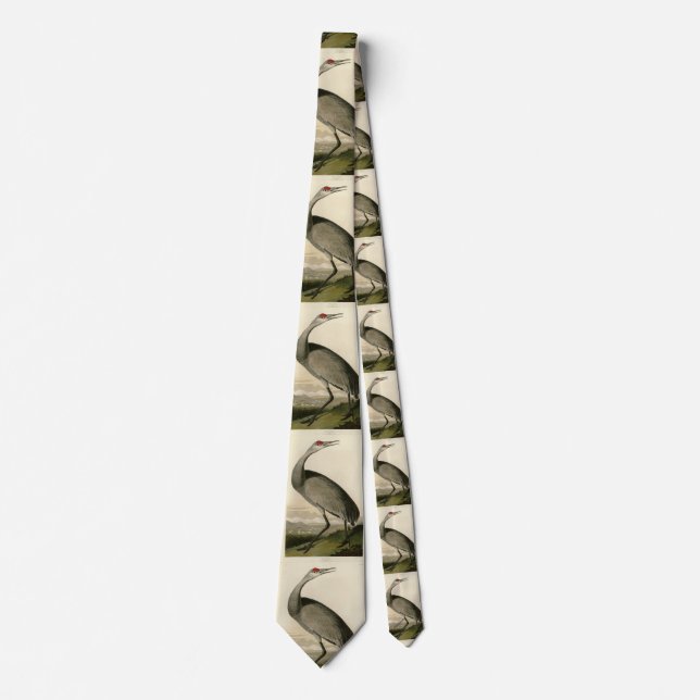 Sandhill Crane from Audubon's Birds of America Tie (Front)
