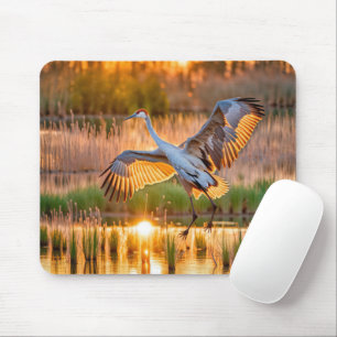 SandHill Crane Take-Off Mouse Mat