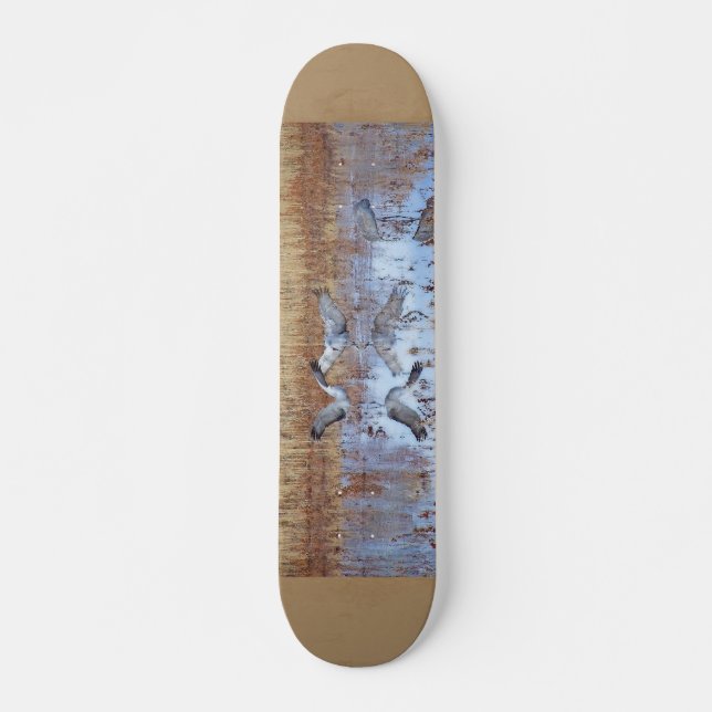 Sandhill Cranes Photography Skateboard (Front)
