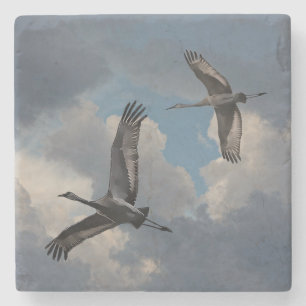 SANDHILL CRANES STONE COASTER