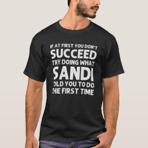 SANDI Name Personalised Birthday Funny Christmas J T-Shirt