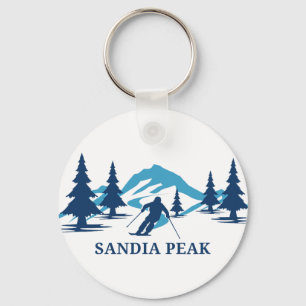 Sandia Peak New Mexico Ski Resort Skiing Skier Key Ring