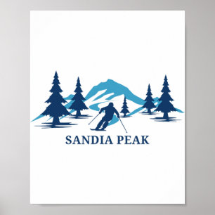 Sandia Peak New Mexico Ski Resort Skiing Skier  Poster