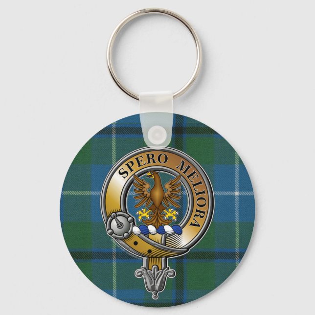Sandilands Tartan & Badge Key Ring (Front)
