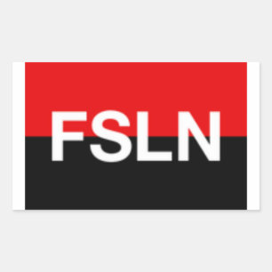 SANDINISTAS FLAG RECTANGULAR STICKER