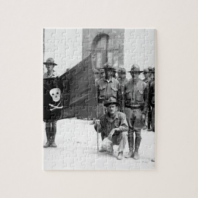 Sandino's Flag.  Nicaragua, 1932.  (Marine Corps)_ Jigsaw Puzzle (Vertical)