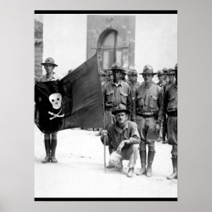 Sandino's Flag.  Nicaragua, 1932.  (Marine Corps)_ Poster