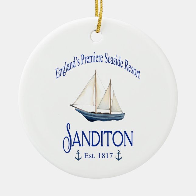 Sanditon Seaside Resort Ceramic Ornament (Front)