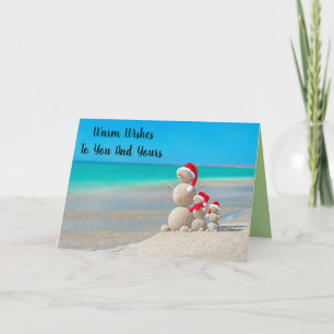 Sandman Family Beachy Christmas Holiday Card