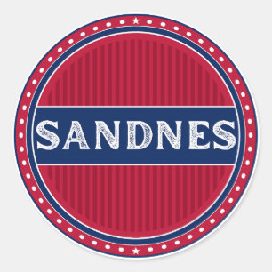 Sandnes City Pride Emblem – Norwegian Identity Classic Round Sticker