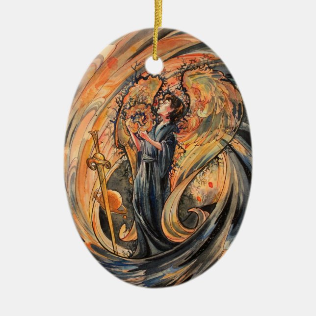 Sandolphon Ceramic Tree Decoration (Front)