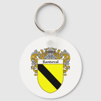 Sandoval Coat of Arms (Mantled) Key Ring