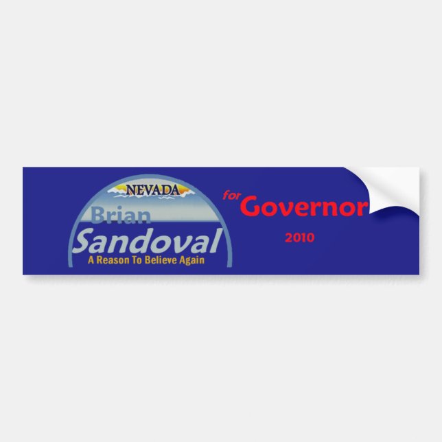 SANDOVAL Gov 2010 Bumper Sticker (Front)