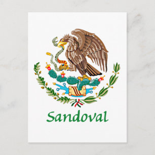 Sandoval Mexican National Seal Postcard