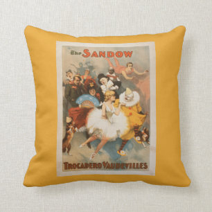 Sandow Trocadero Vaudevilles Carnival Theme Cushion