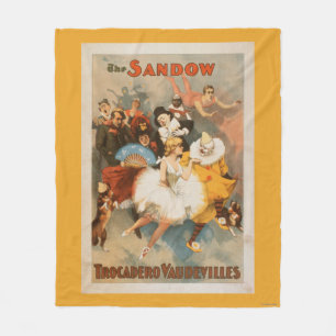 Sandow Trocadero Vaudevilles Carnival Theme Fleece Blanket
