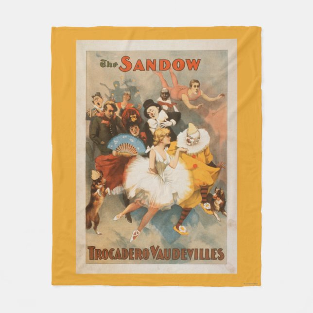 Sandow Trocadero Vaudevilles Carnival Theme Fleece Blanket (Front)