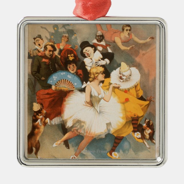 Sandow Trocadero Vaudevilles Carnival Theme Metal Tree Decoration (Front)