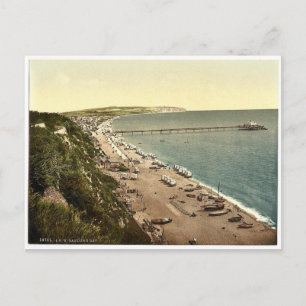 Sandown Bay, Isle of Wight, England rare Photochro Postcard