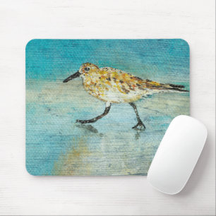 Sandpiper Coastal Bird Wading Ocean Beach Mouse Mat