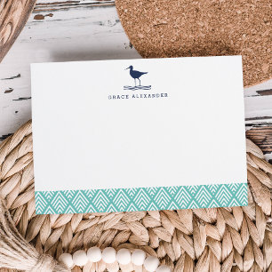 Sandpiper Personalised Stationery Flat Cards