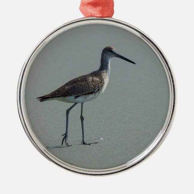 Sandpiper Pose Metal Tree Decoration (Front)