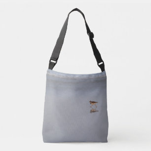 Sandpiper Running Along The Beach Crossbody Bag