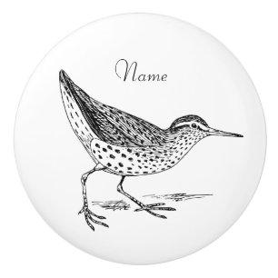 Sandpiper Shorebird Thunder_Cove Ceramic Knob