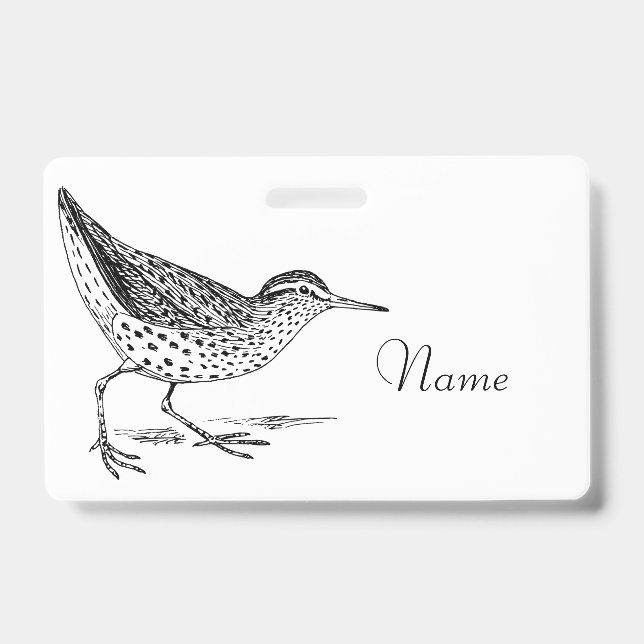Sandpiper Shorebird Thunder_Cove  ID Badge (Front)