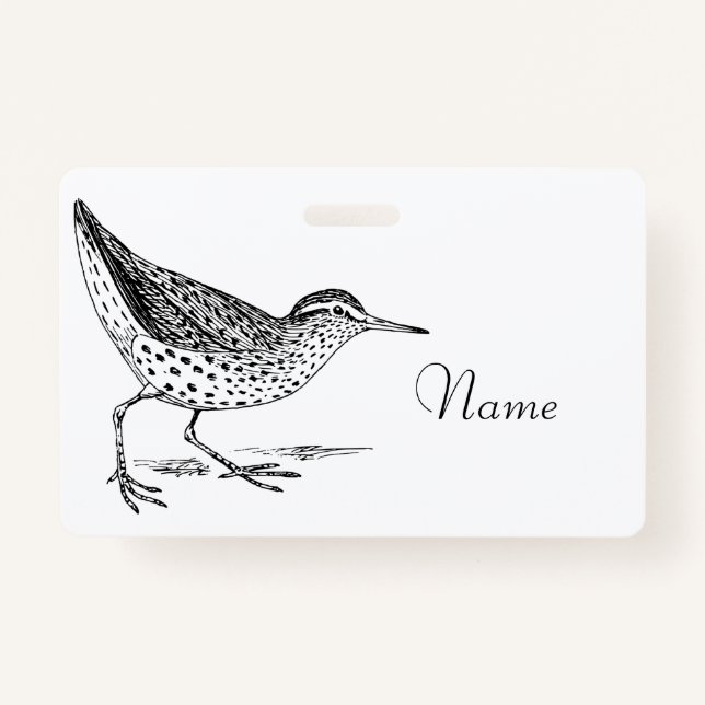Sandpiper Shorebird Thunder_Cove  ID Badge (Front)