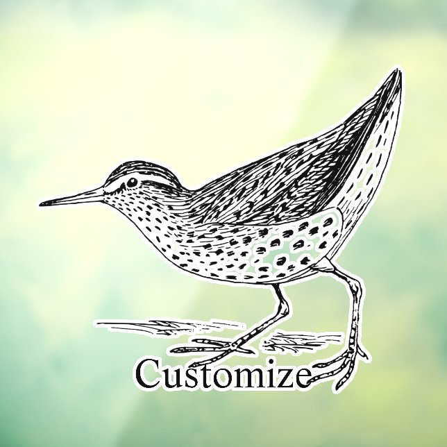Sandpiper Shorebird Thunder_Cove Window Cling (Sheet 3)