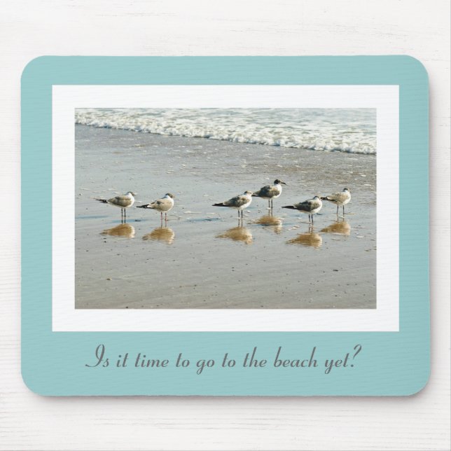 Sandpipers at the ocean's edge mouse mat (Front)
