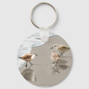 Sandpipers at the Shoreline Key Ring