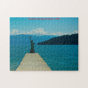 Sandpoint Idaho.Christmas Greetings Jigsaw Puzzle