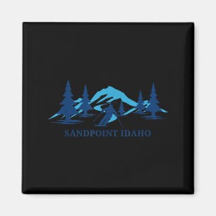 Sandpoint idaho ski resort skiing skier  magnet