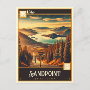 Sandpoint, Idaho    Vintage Postcard