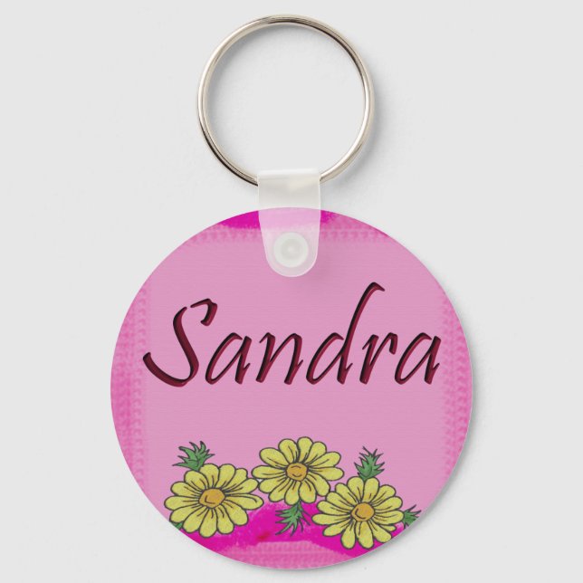 Sandra Daisy Key Ring (Front)