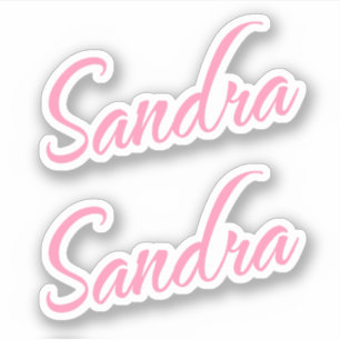 Sandra Name in Pink x2