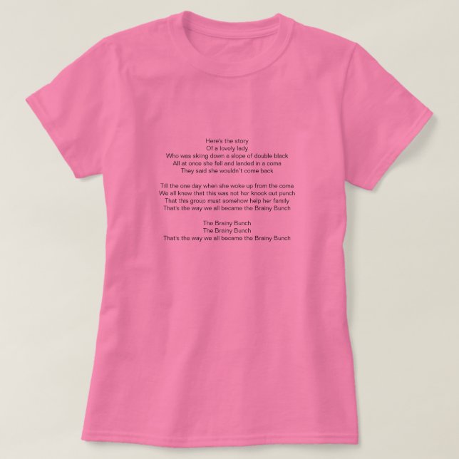 Sandra's Brainy Bunch T-Shirt (Design Front)