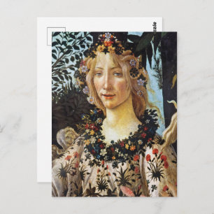 Sandro Botticell - Spring - Flora's bust Fine Art Postcard