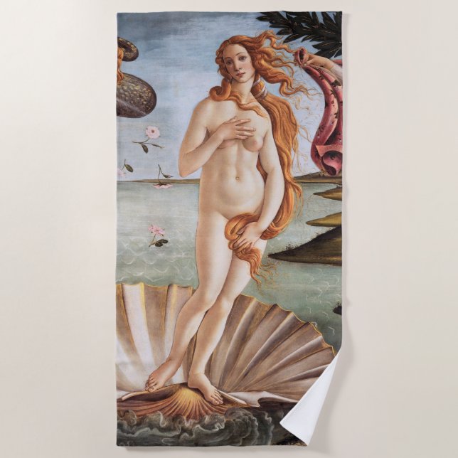 Sandro Botticelli - Birth of Venus Beach Towel (Front)