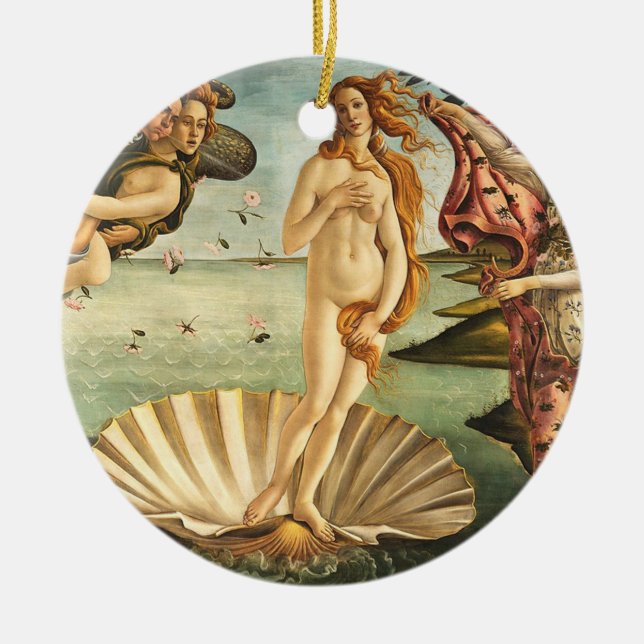 Sandro Botticelli Birth Of Venus Ceramic Tree Decoration (Front)